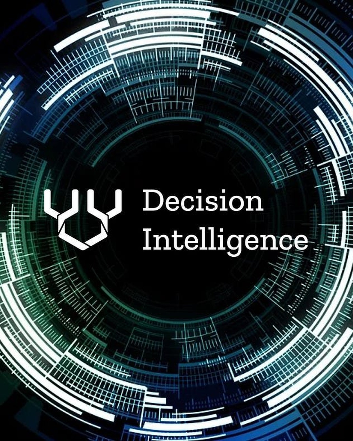 Decision Intelligence — abstract circular technology visualization